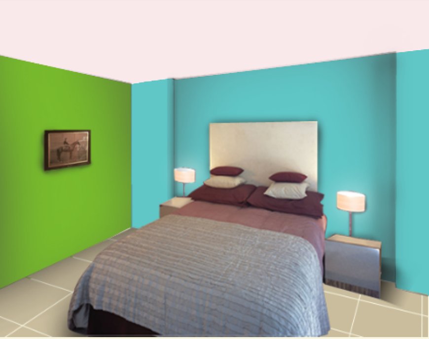 Green Two Colour Combination For Bedroom Walls And Living Room - Sunshine Home Painting Service Blog