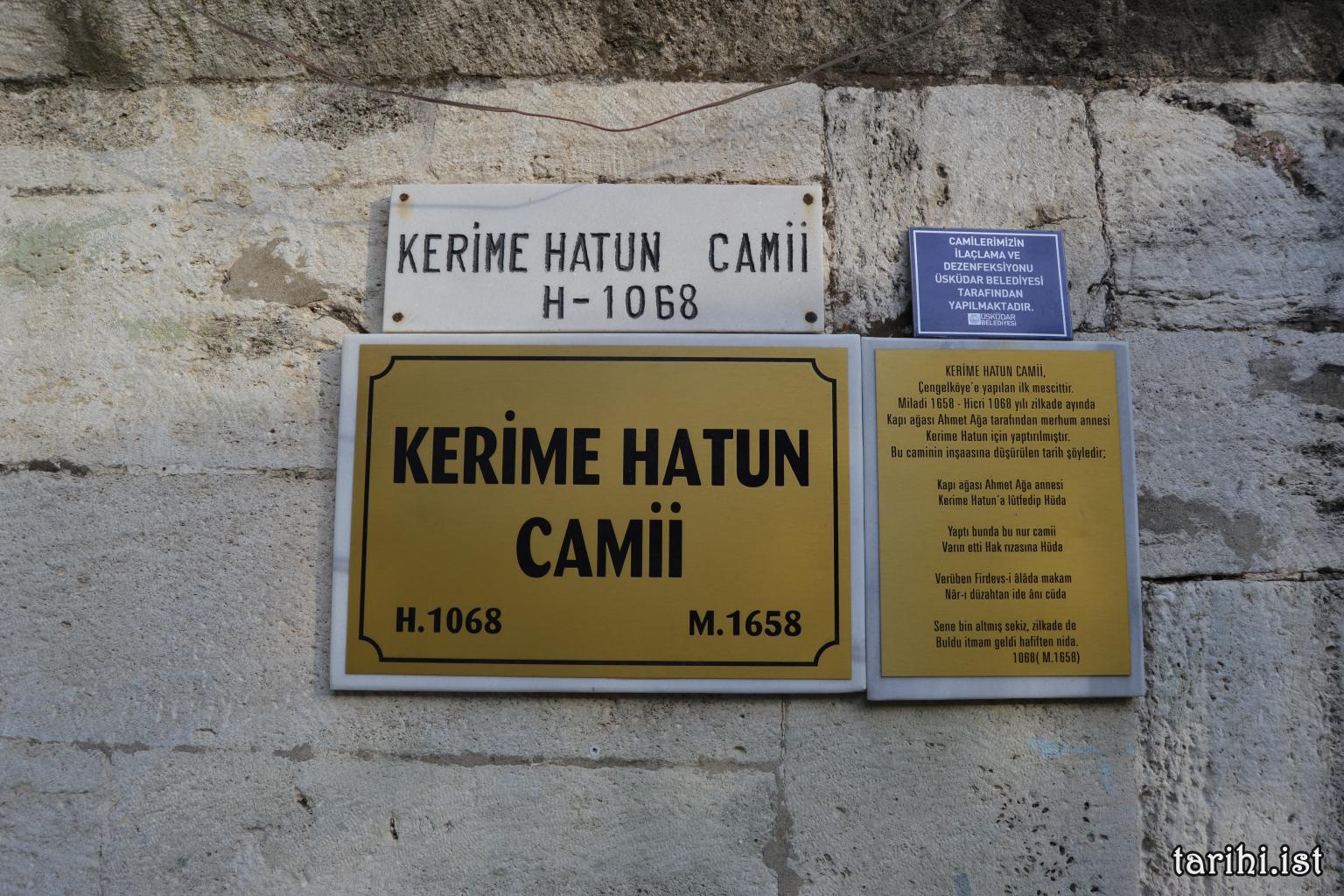 Kerime Hatun Cami – Tarihi İstanbul
