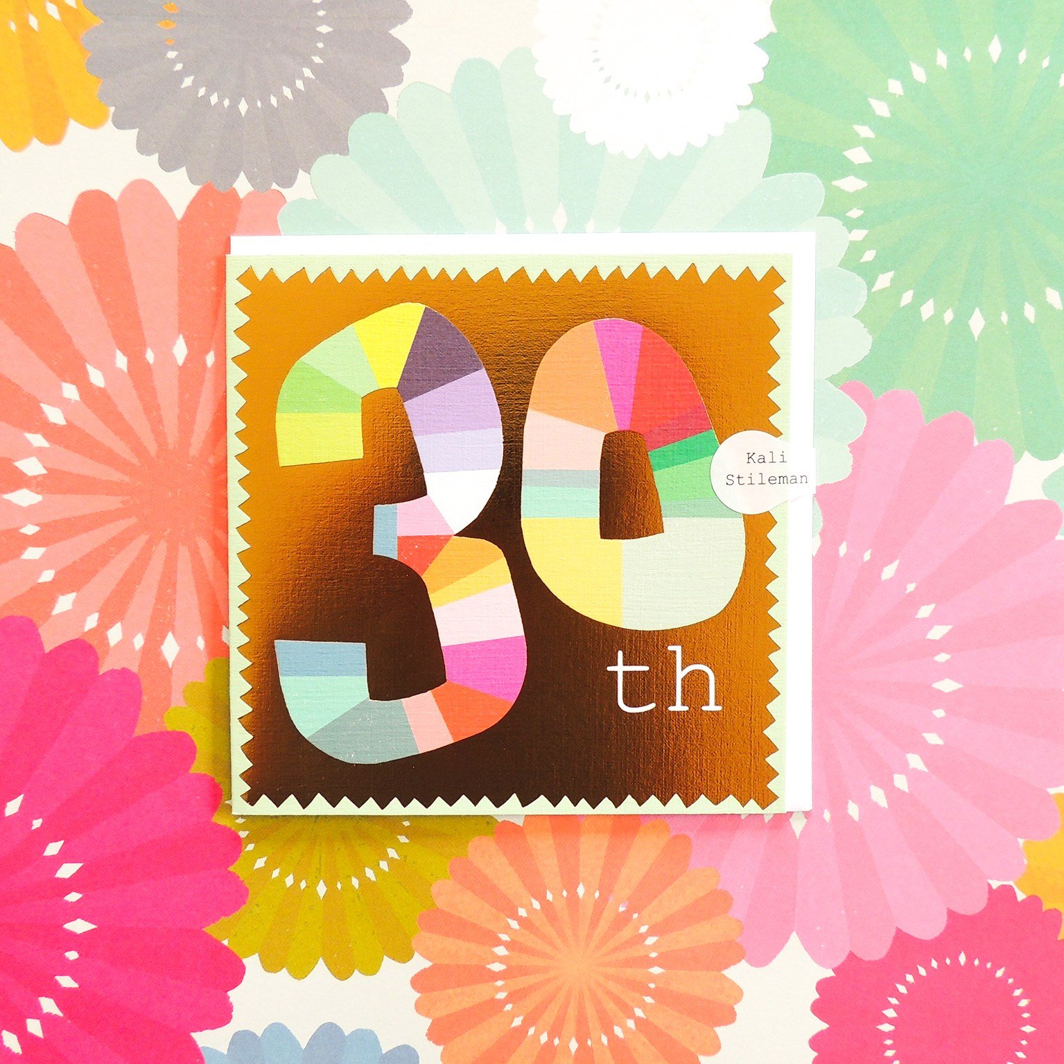 Golden Number 30 Card | The Dotty House