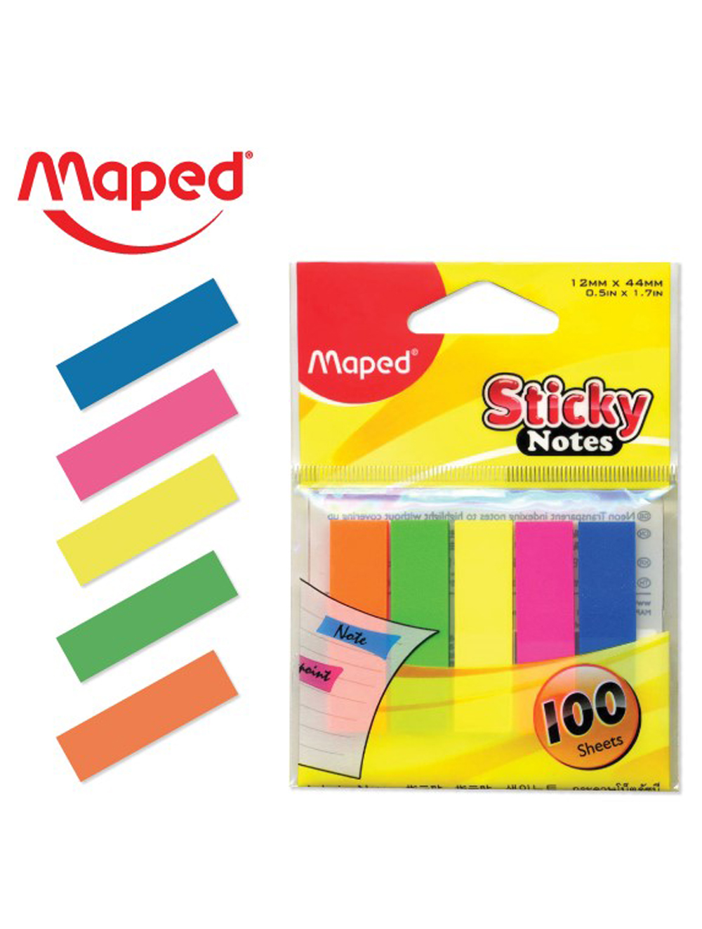 MAPED STICKY NOTES SEMI-TRANSPARENT 12X44MM - Thef:;llstop