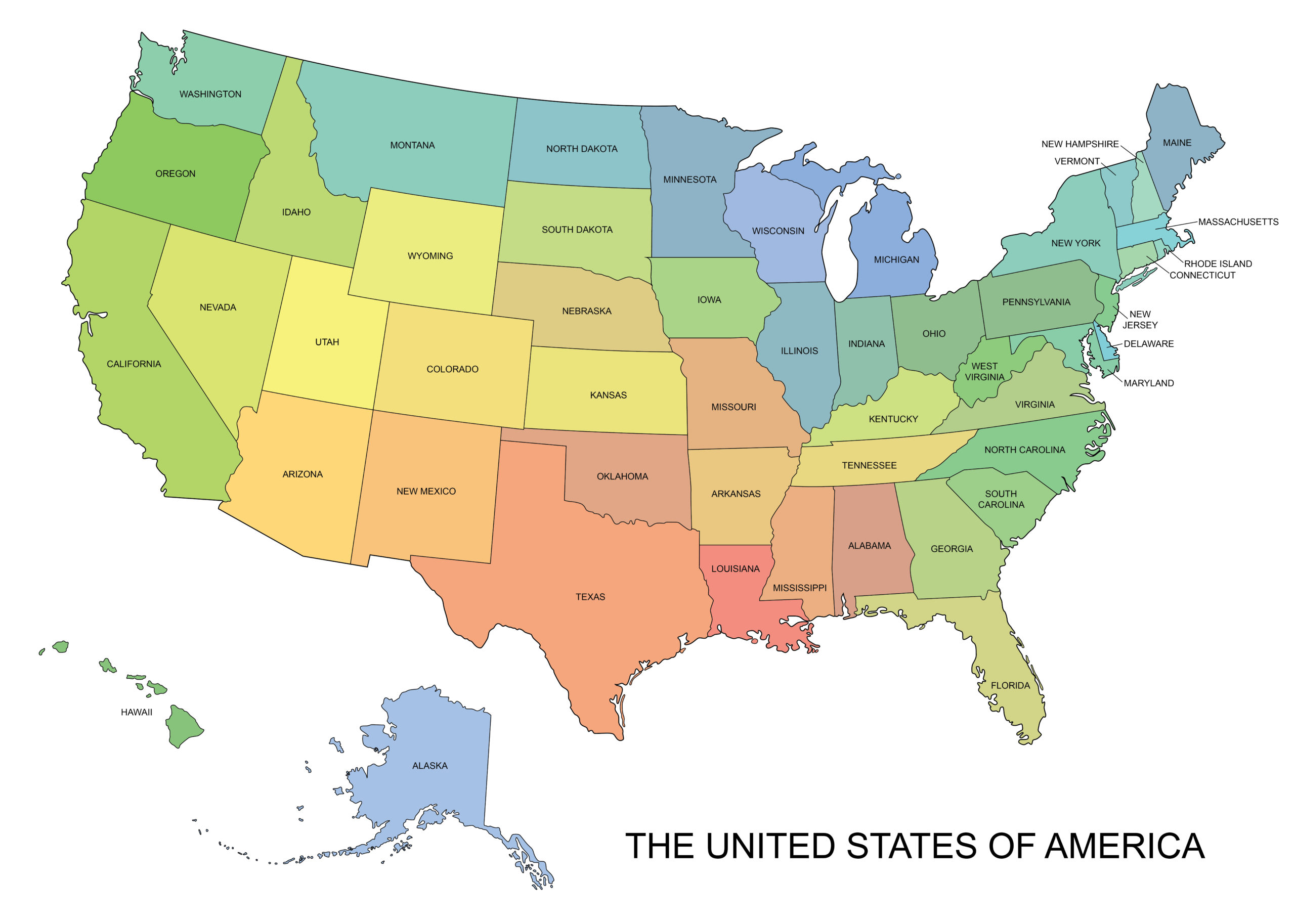 Map Of States Of The Usa - United States Map