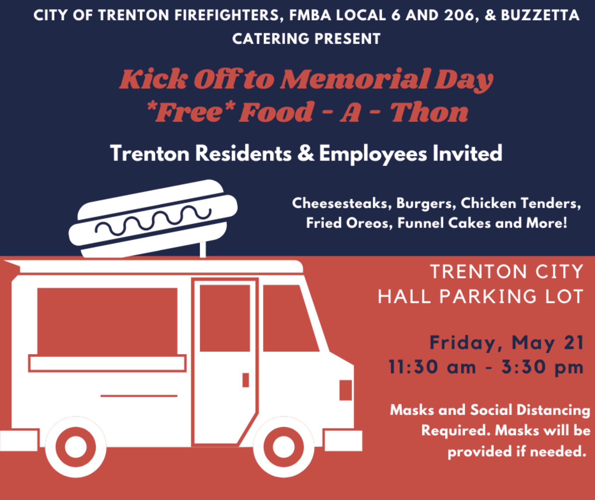 City Of Trenton Firefighters, FMBA Local 6 And 206, And Buzzetta Catering Hosting Second Annual...