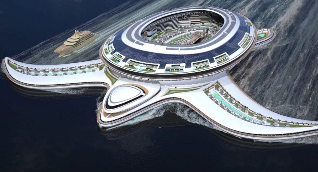 Floating City Saudi Arabia: World&#39;s Largest Turtle-shaped Pangeos Terayacht