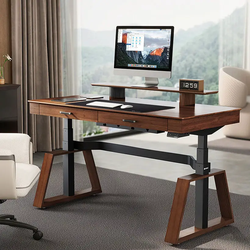 Ark Executive Standing Desk Delivers Sturdy Desk with Shelf-on-Top - Tuvie Design
