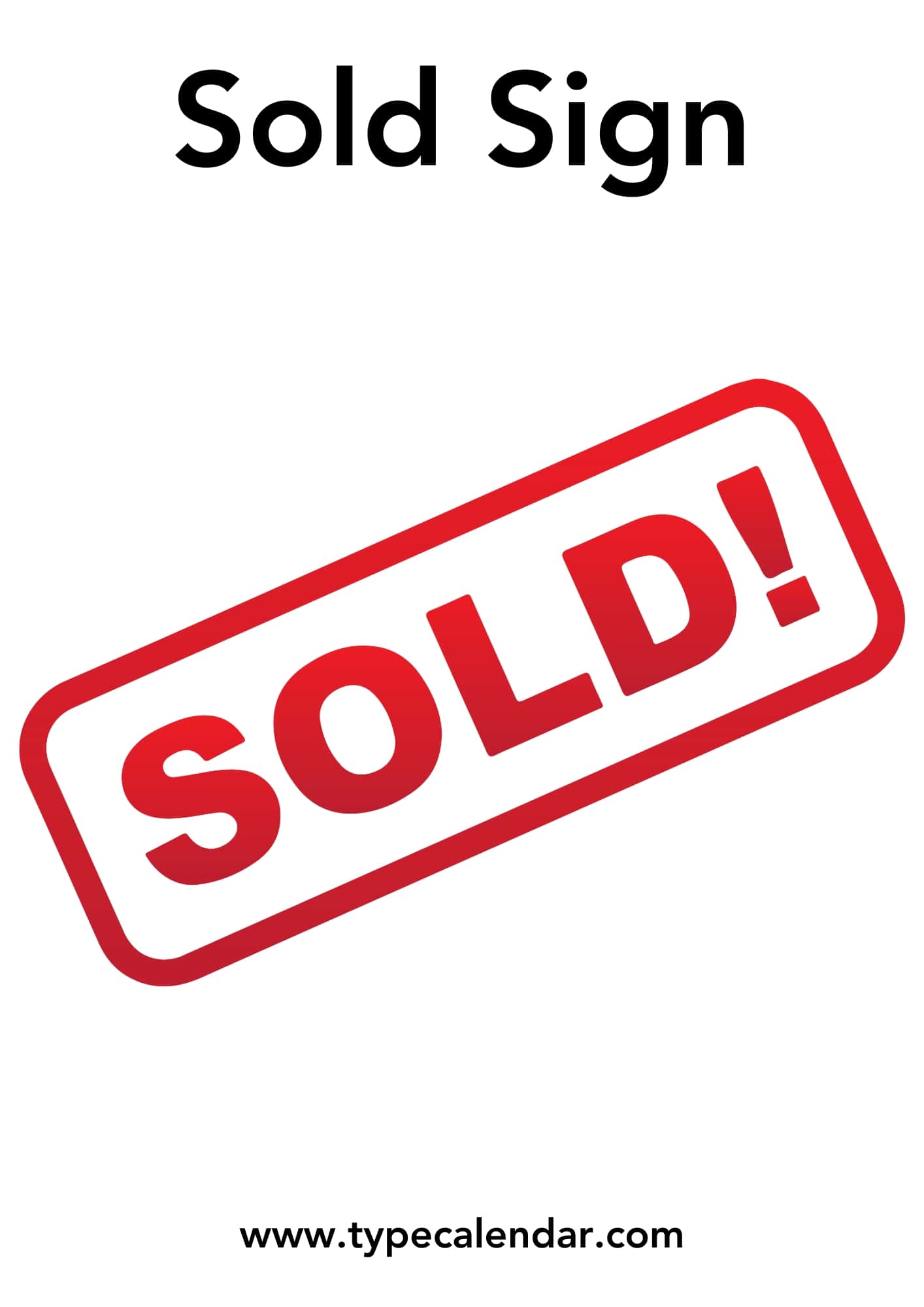 Sold Sign