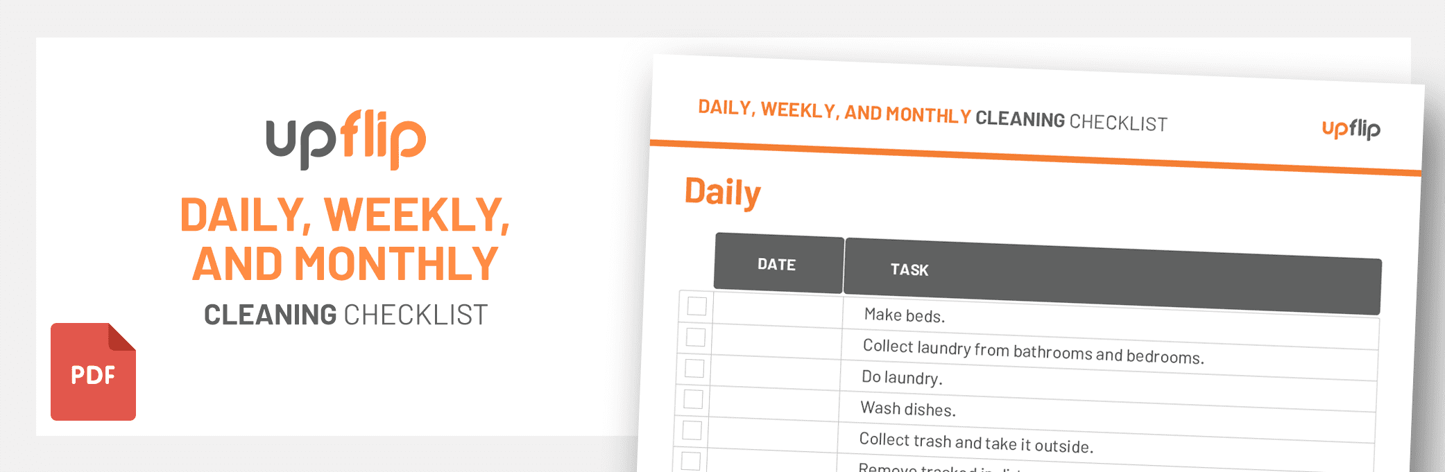 The Ultimate Cleaning Checklist: 24 Downloadable Templates - UpFlip