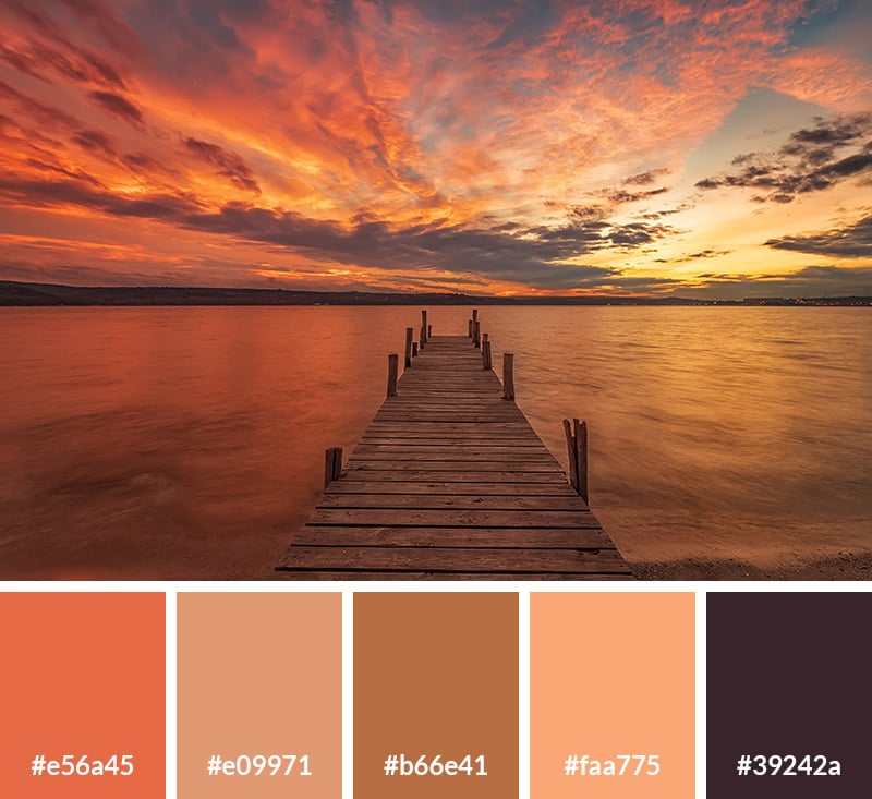 Sunset Color Palette With Hex Codes - Vandelay Design