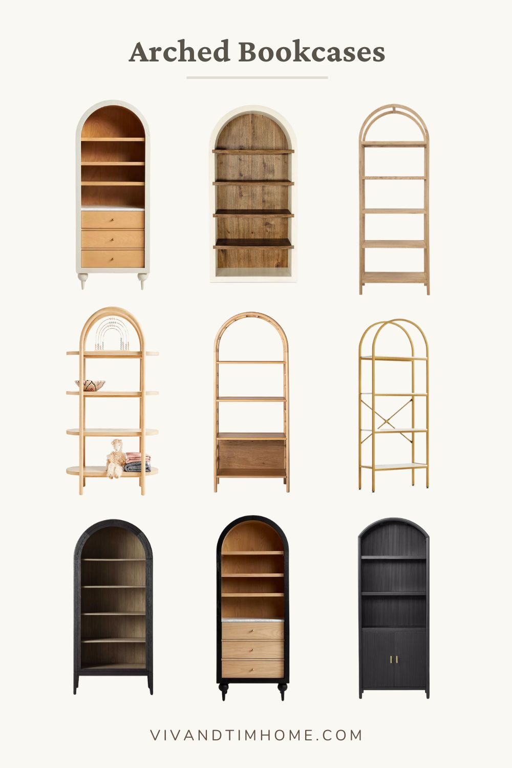 15 Arched Bookcases To Create Character In Your Home - VIV & TIM