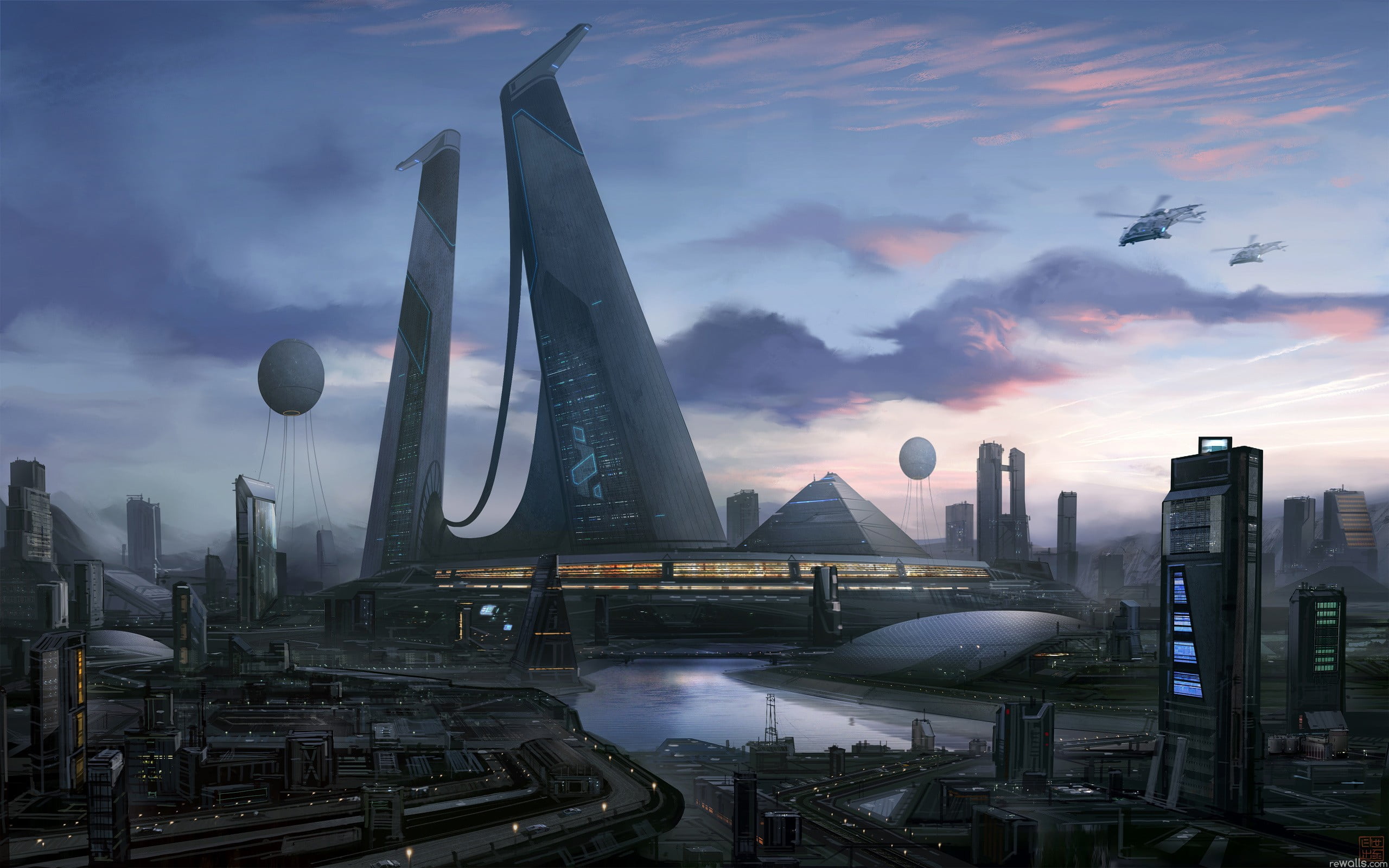 Science Fiction Cityscape Futuristic City Digital Art - Vrogue.co