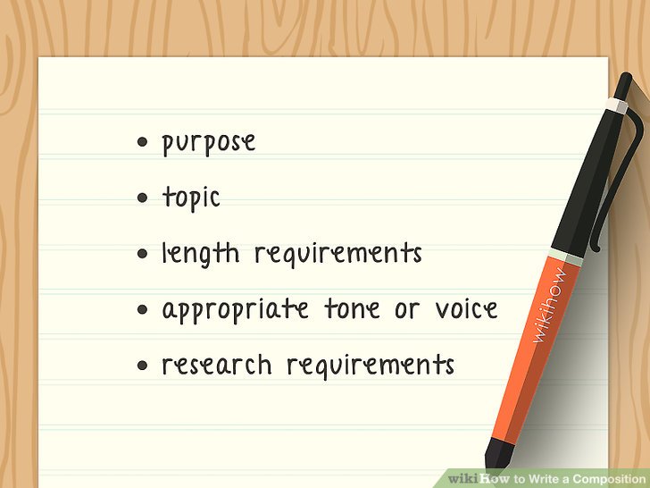 How To Write A Composition: 14 Steps (with Pictures) - WikiHow