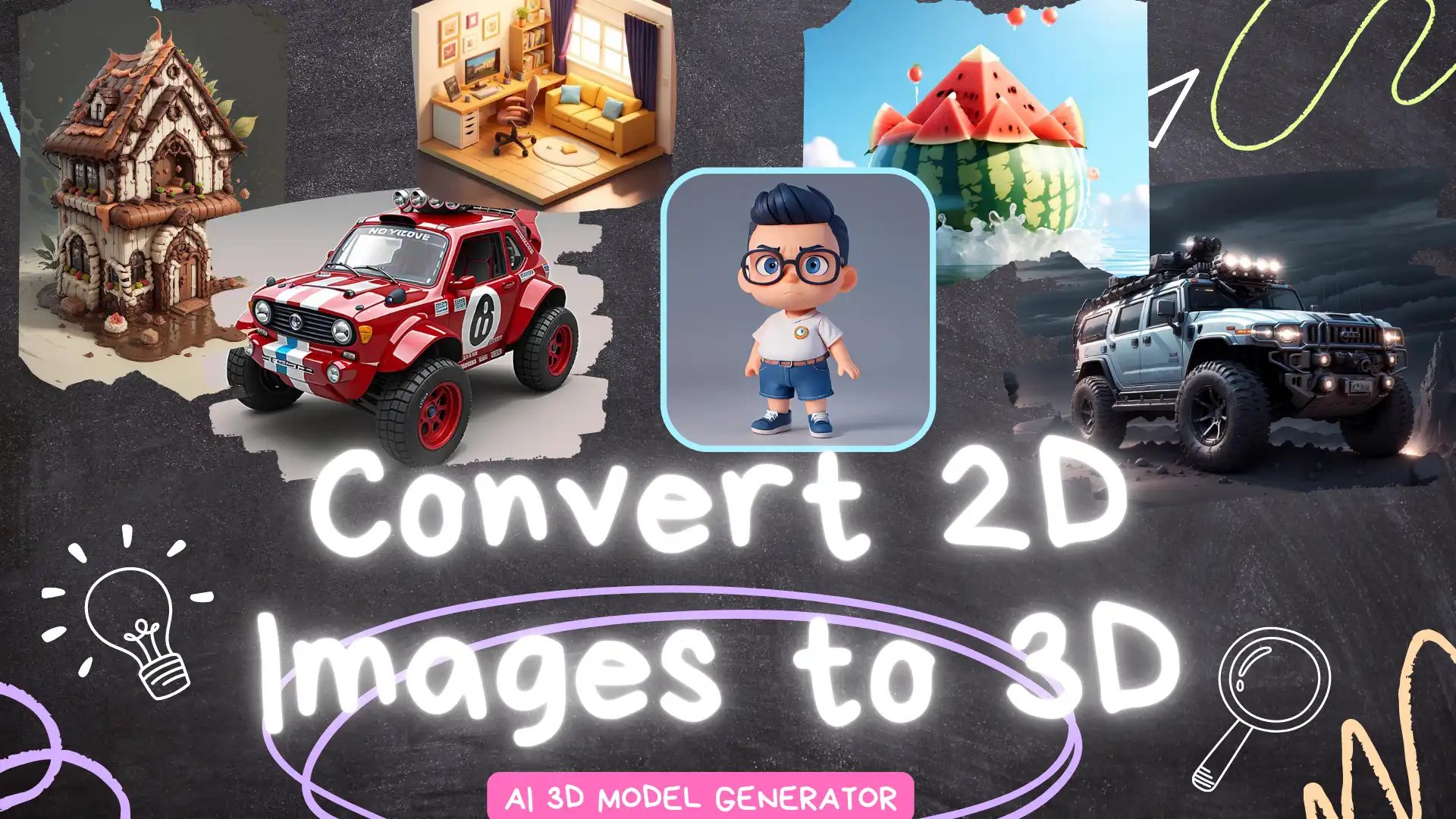 Convert 2D Images To 3D–AI 3D Model Generator - WorkinTool
