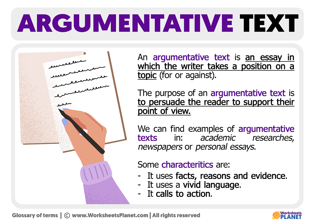 What Is An Argumentative Text | Definition Of Argumentative Text