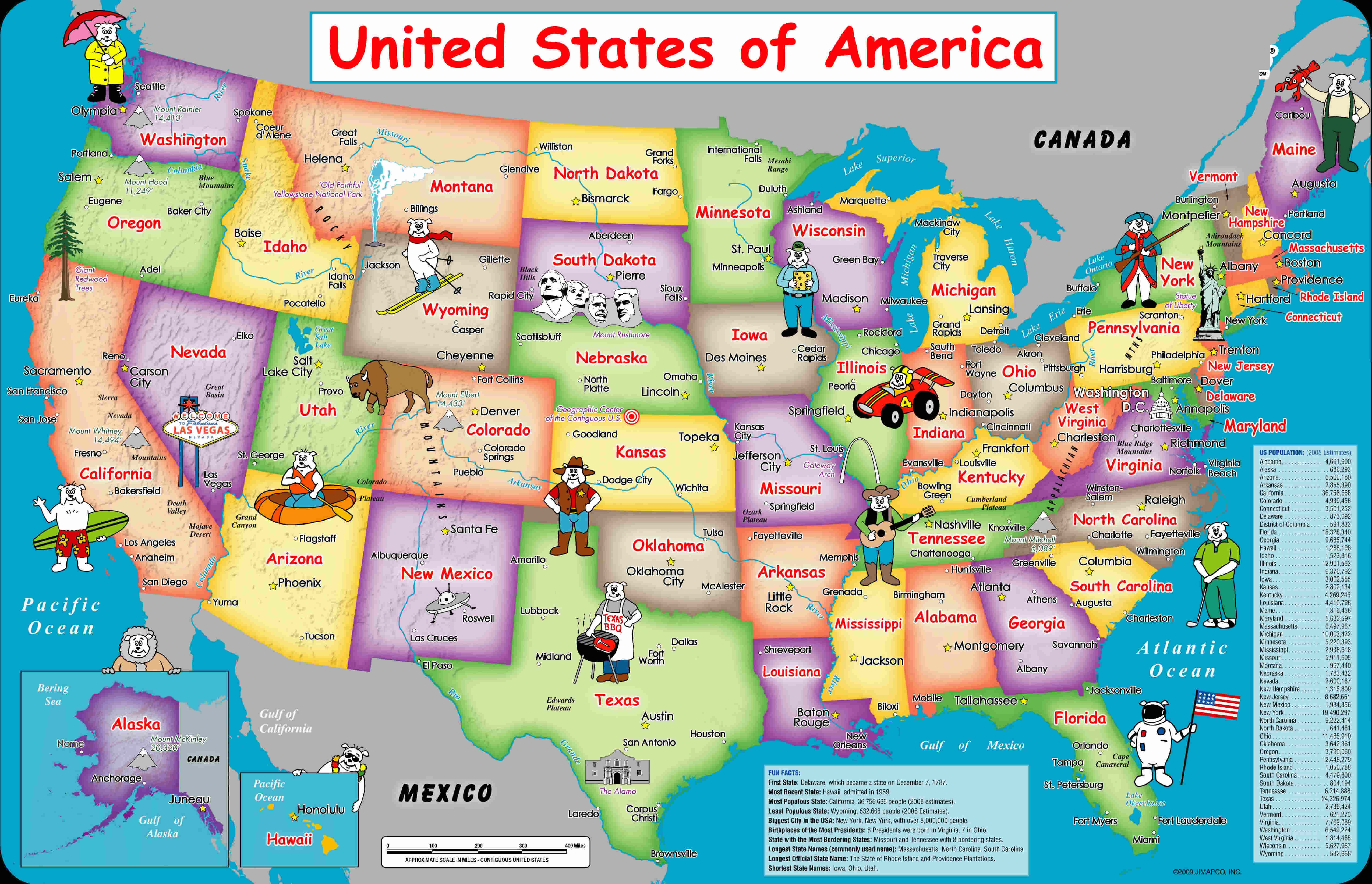 World Map Of United States