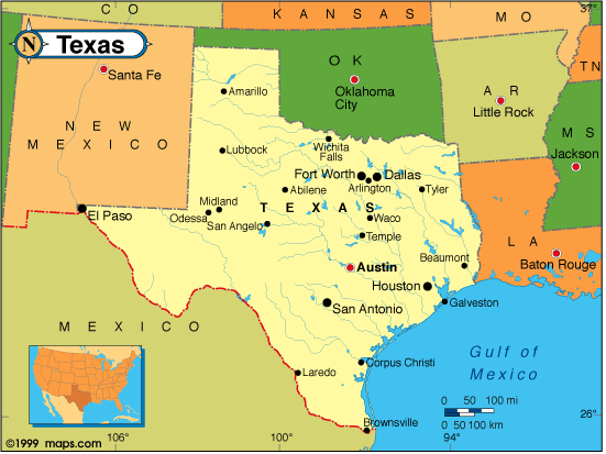 Map Of Texas