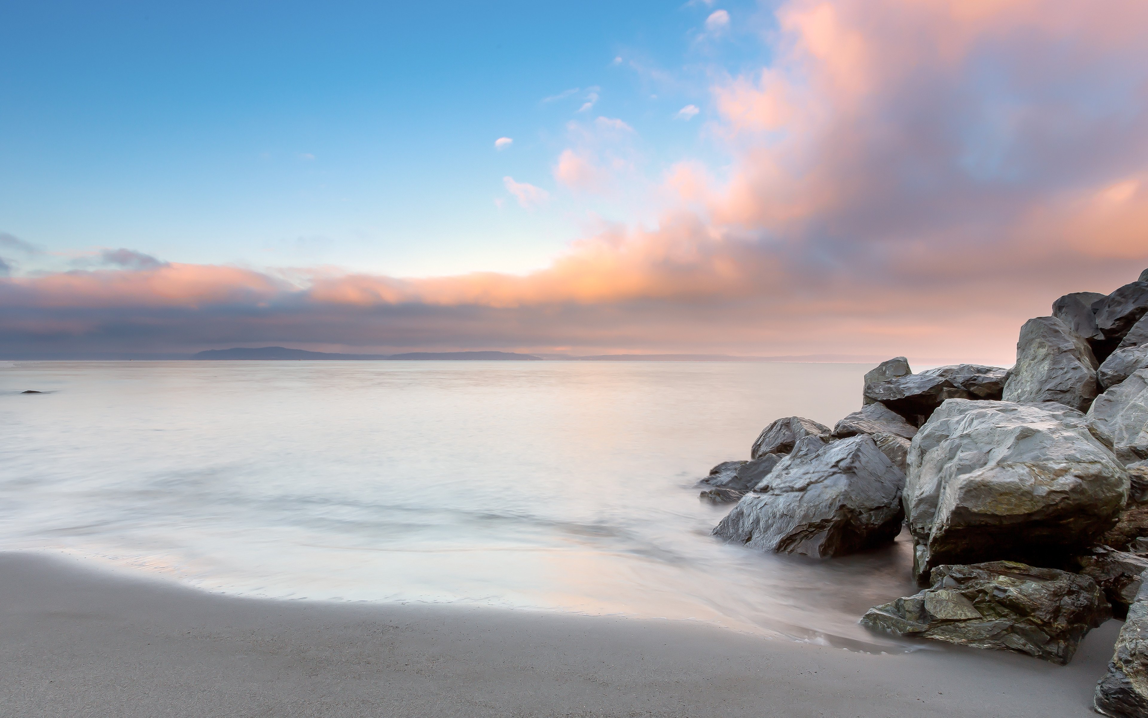Nubes Al Atardecer En La Playa Aesthetic Fondo De Pantalla 4k ID:4613